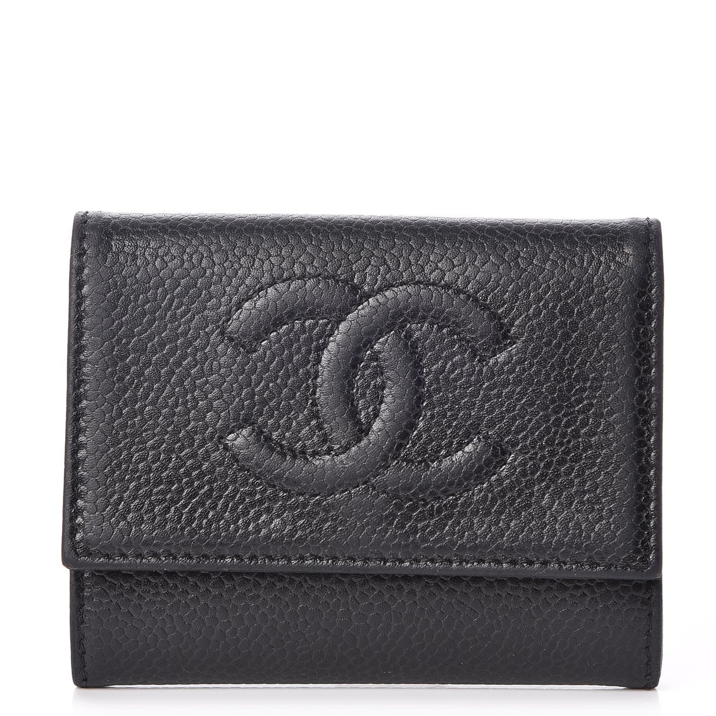 Caviar Timeless CC Flap Card Holder Black