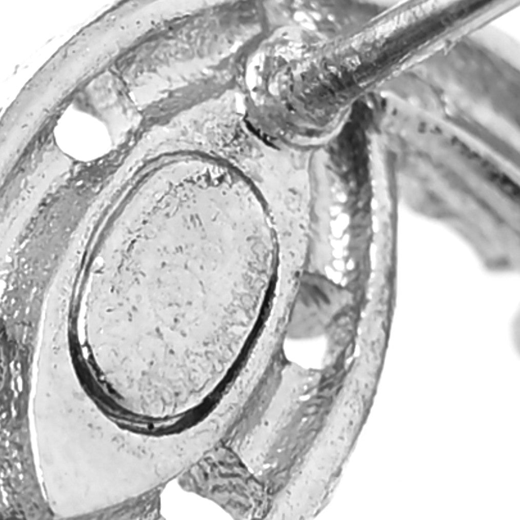Crystal CC Earrings Silver