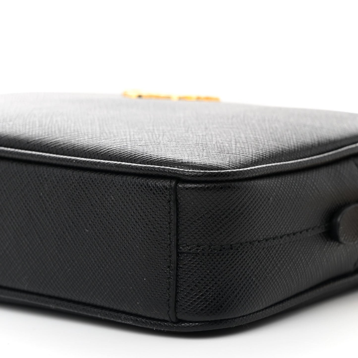 Saffiano Lux Small Camera Crossbody Bag Black