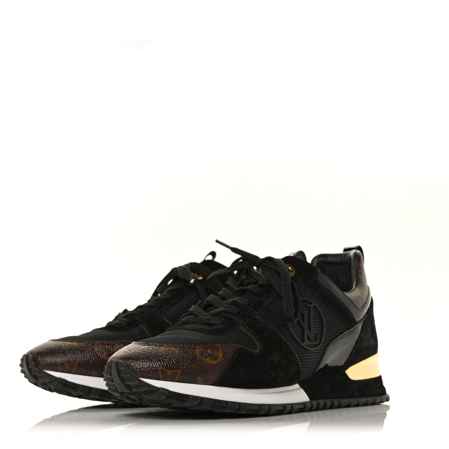 Louis Vuitton Suede Monogram Run Away Sneakers 40.5 Black 3 of 6