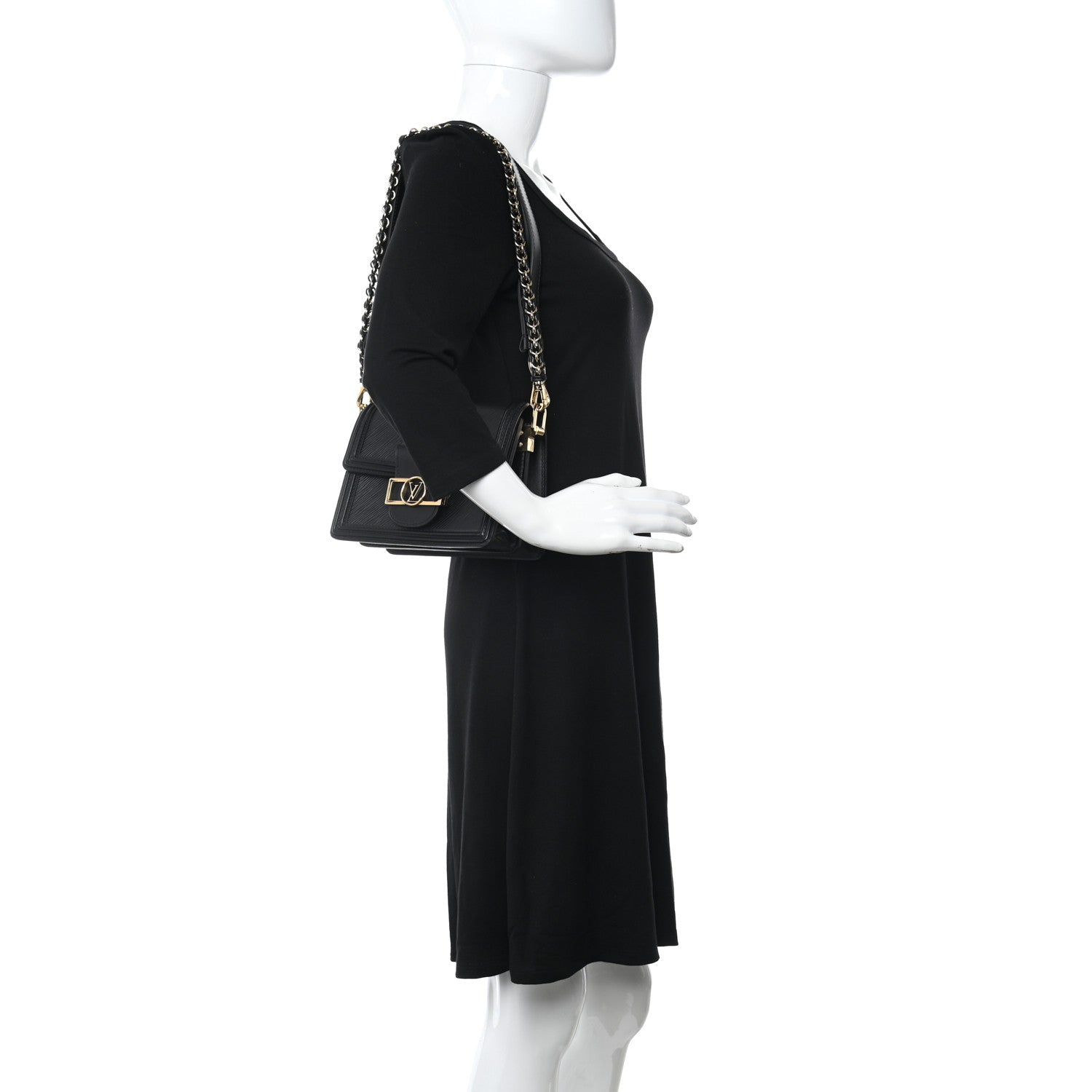 Louis Vuitton Epi Mini Dauphine Black 3 of 10