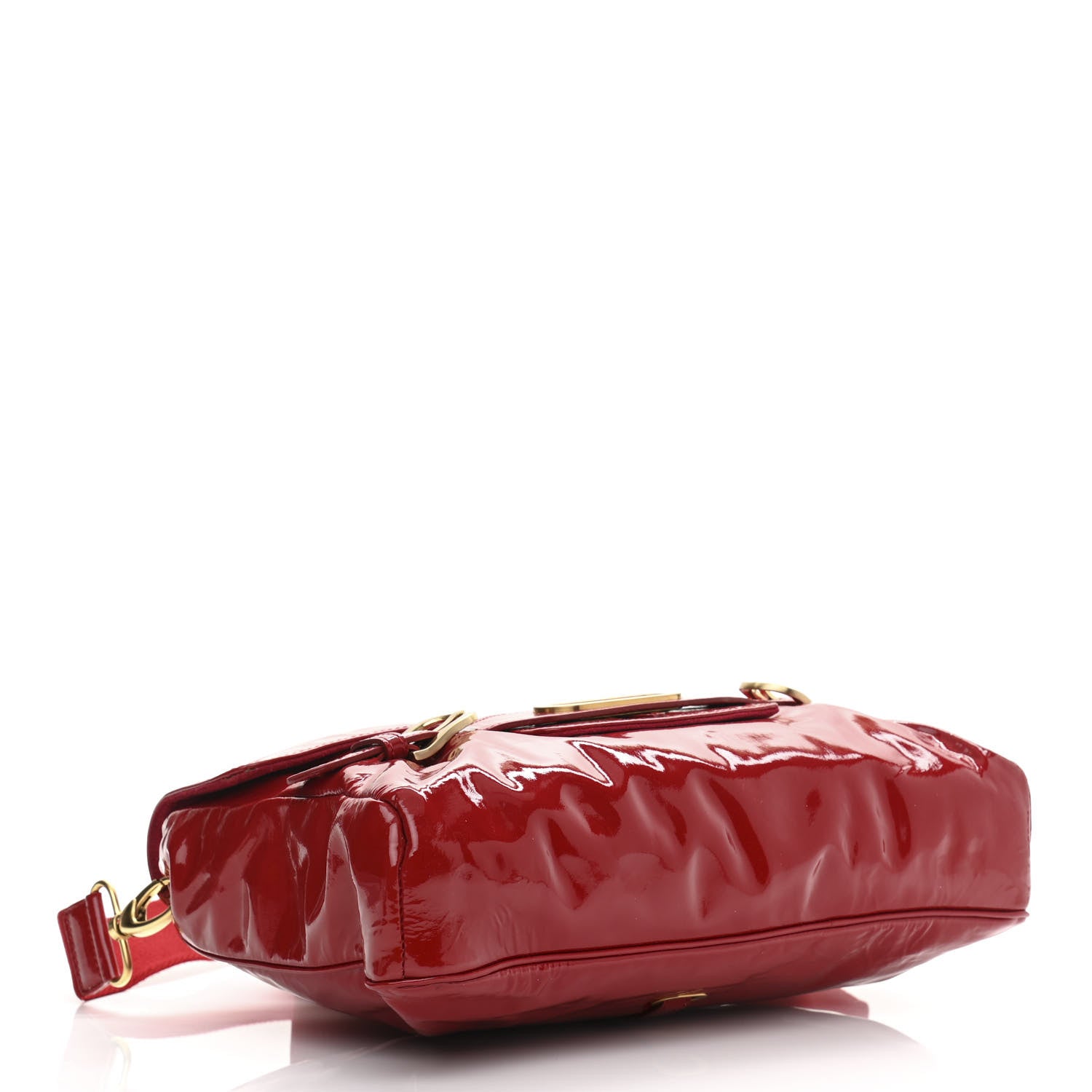 Jimmy Choo Patent Calfskin Tulita Shoulder Bag Red 4 of 10