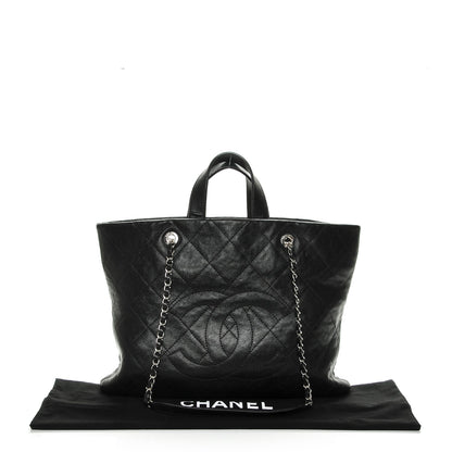 Chanel Caviar Quilted Large CC Tote Black 5 of 8