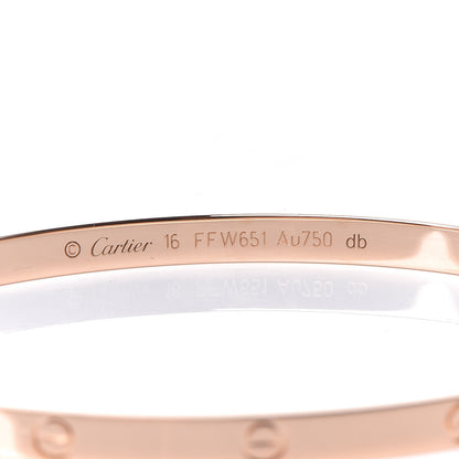 Cartier 18K Pink Gold Small LOVE Bracelet 16 5 of 7