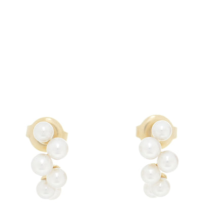 Mikimoto 18K Yellow Gold Akoya Pearl 4.2-3.2mm Bubbles Earrings 1 of 4