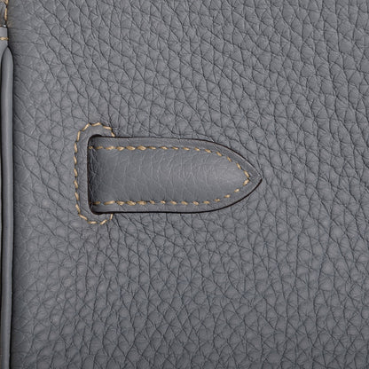 Hermes Togo Birkin 35 Bleu Lin 9 of 20