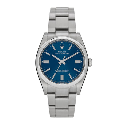 Rolex Stainless Steel 36mm Oyster Perpetual Watch Med Blue 126000 1 of 5