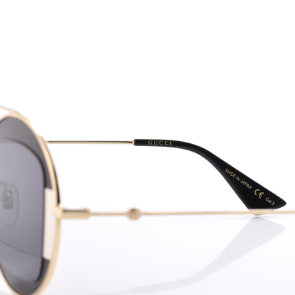 Gucci Round Frame Sylvie Web Sunglasses GG0105S Black 5 of 9