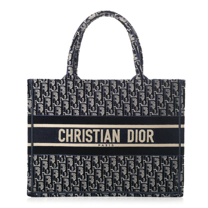 Christian Dior Oblique Velvet Medium Book Tote Blue Multicolor 1 of 4