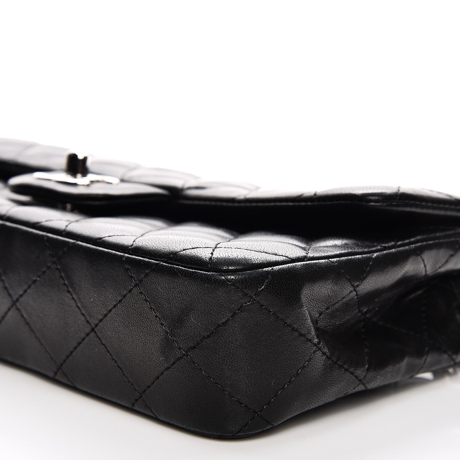 Chanel Lambskin Quilted East West Flap Black 19 of 21