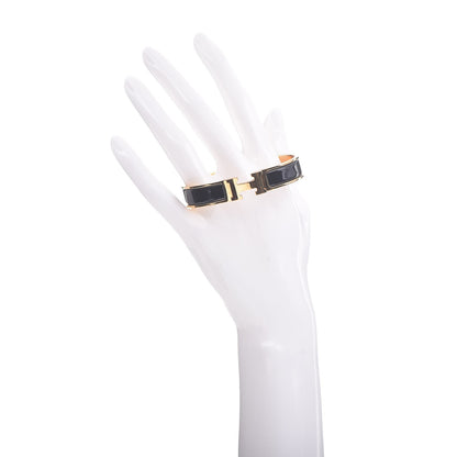 Hermes Enamel Narrow Clic Clac H Bracelet GM Black 2 of 5