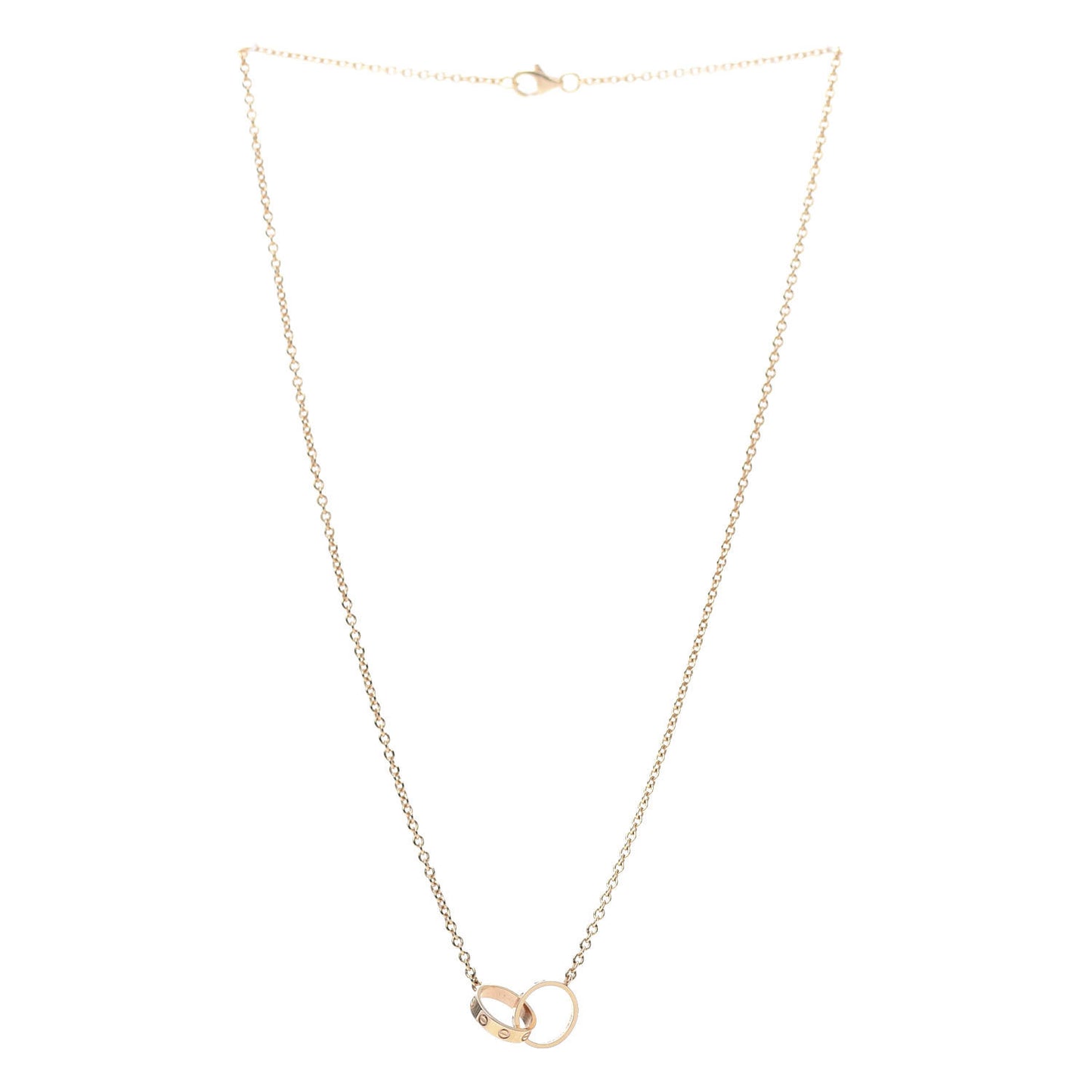 18K Pink Gold Interlocking LOVE Necklace