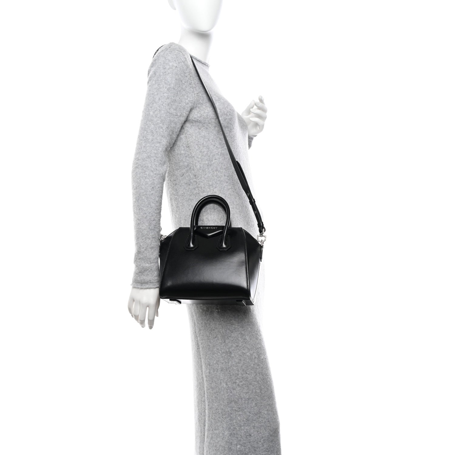 Givenchy Shiny Lord Calfskin Mini Antigona Black 2 of 10