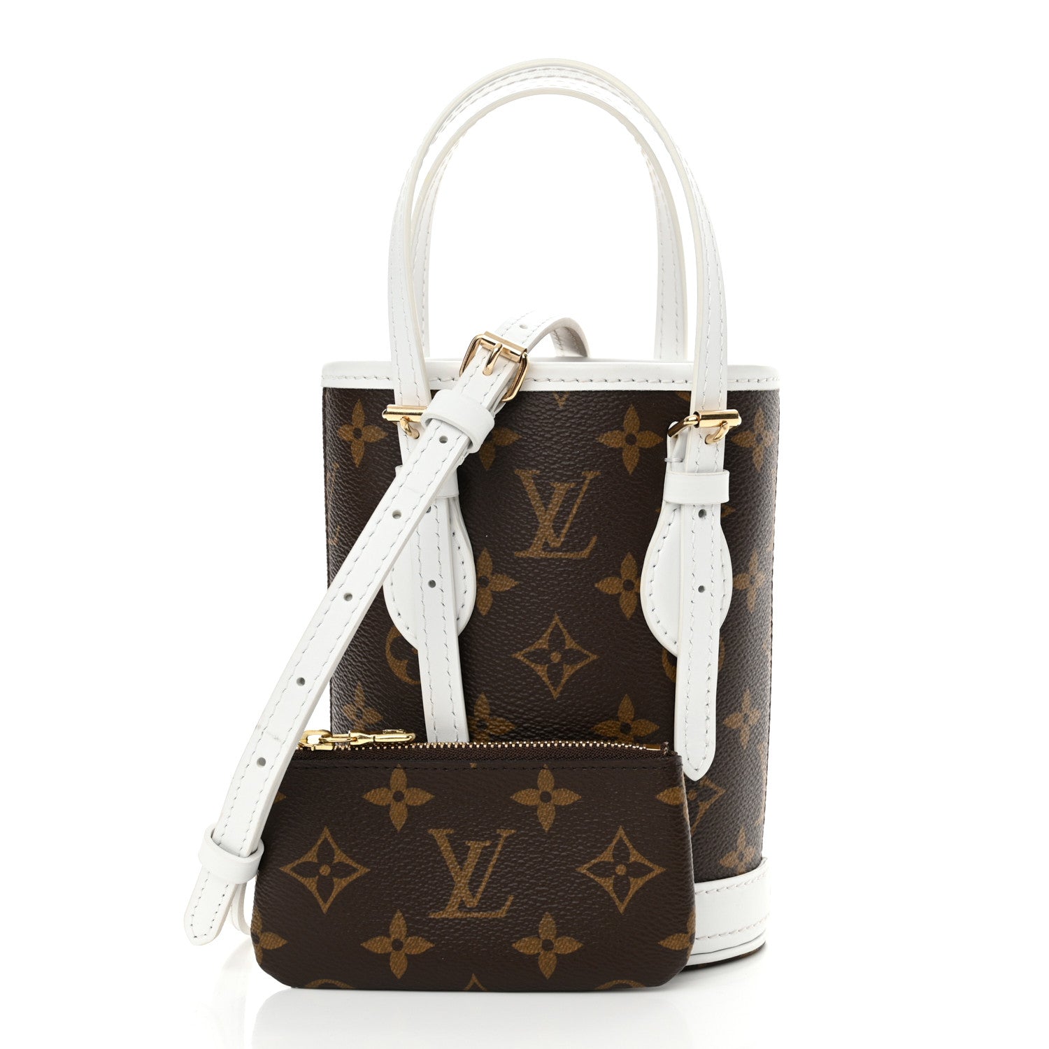 Louis Vuitton Monogram LV Match Nano Bucket Bag White 3 of 12