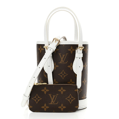 Louis Vuitton Monogram LV Match Nano Bucket Bag White 3 of 12