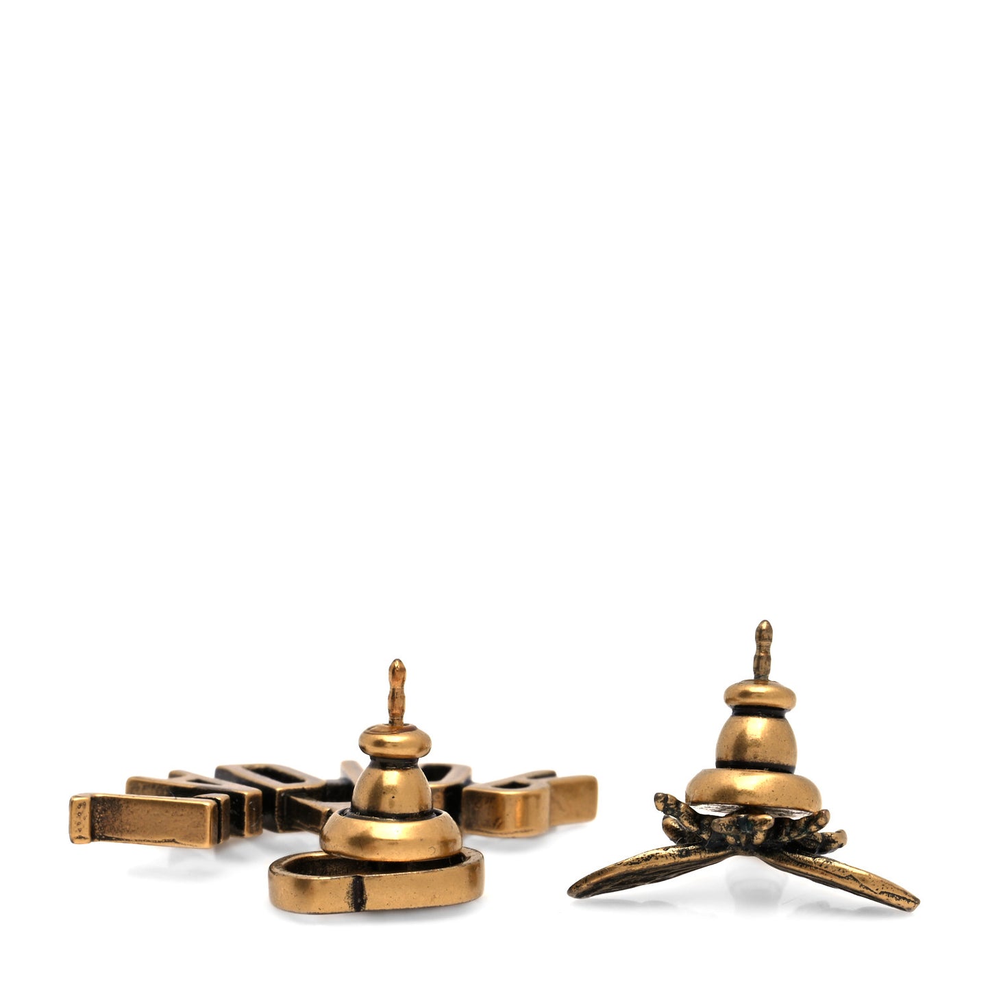 Metal J'Adior Earrings Aged Gold