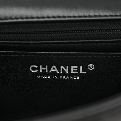 Chanel Lambskin Quilted Mini Rectangular Flap So Black 7 of 14