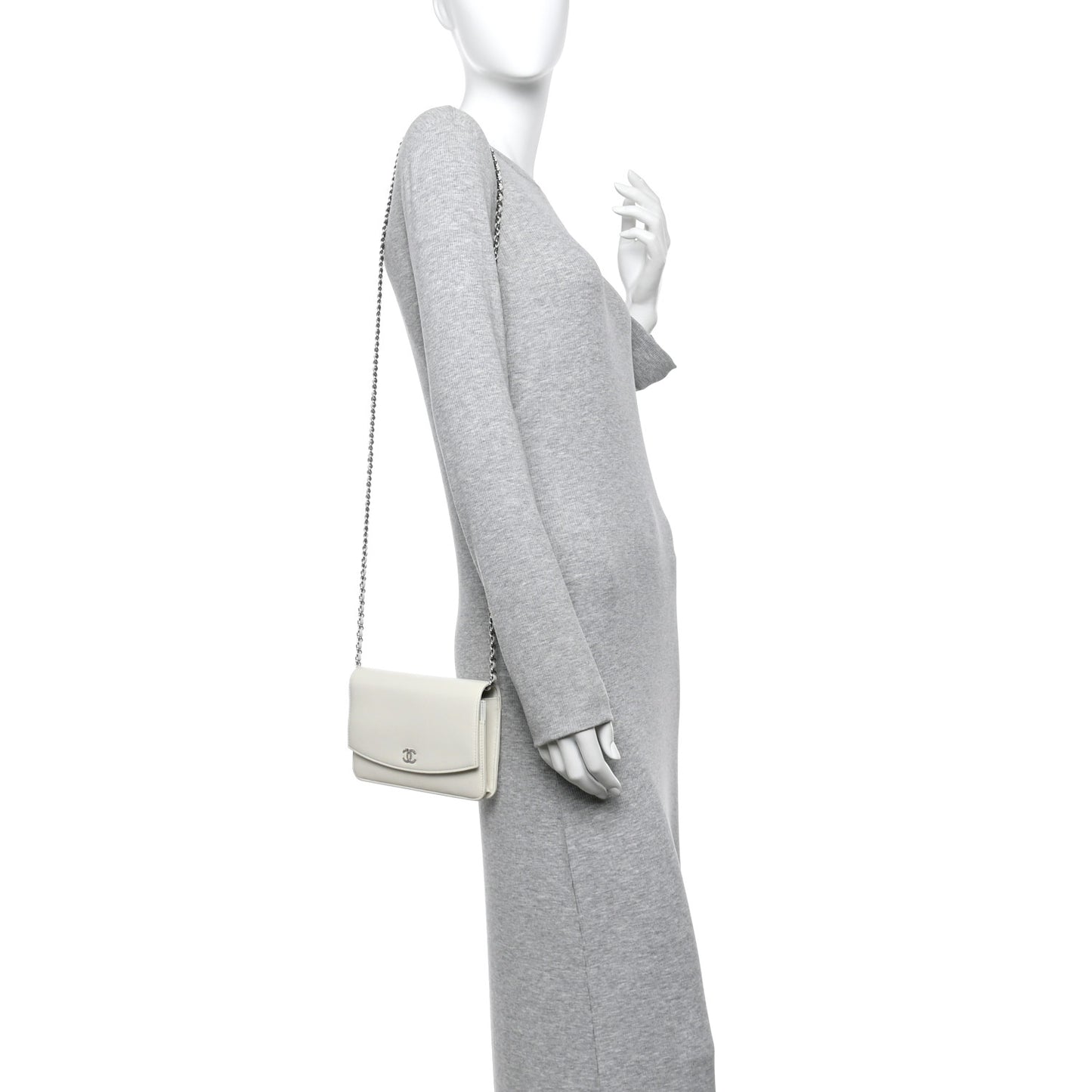 Caviar Sevruga Wallet on Chain WOC White