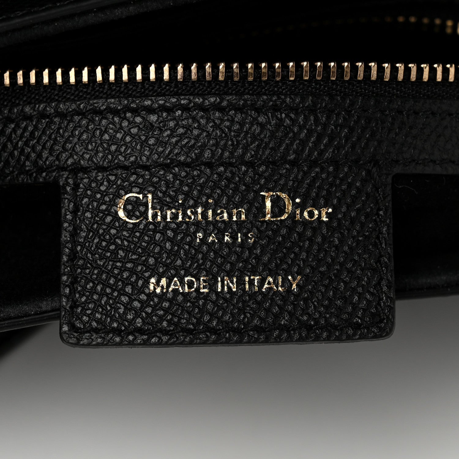 Christian Dior Grained Calfskin Saddle Bag Black 6 of 11