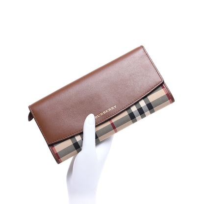 Burberry Calfskin Haymarket Check Henley Wallet Tan 2 of 10