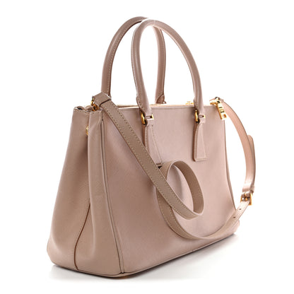 Prada Saffiano Small Galleria Double Zip Tote Cammeo 3 of 11