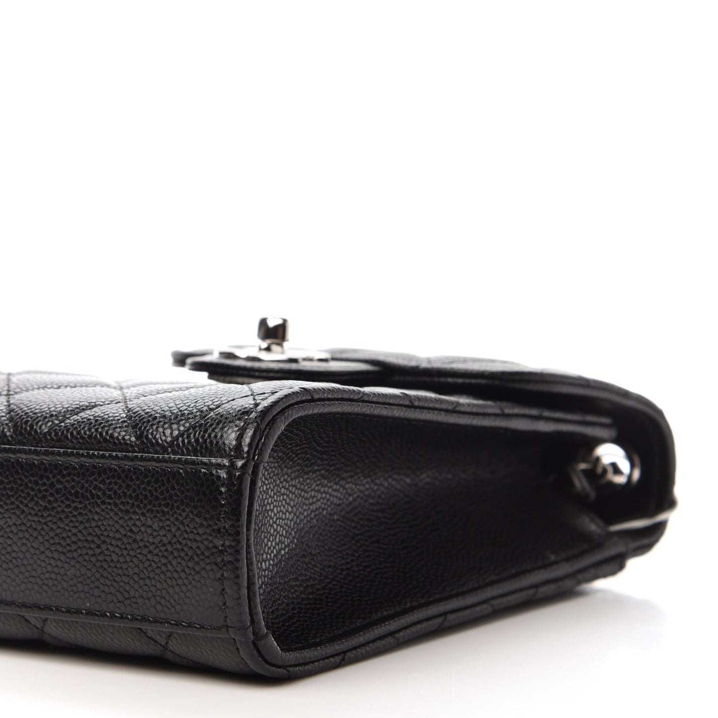 Caviar Quilted Classic Phone Holder Black