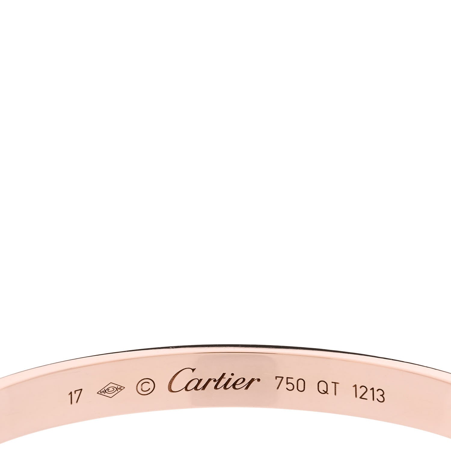 Cartier 18K Pink Gold LOVE Cuff Bracelet 17 3 of 3