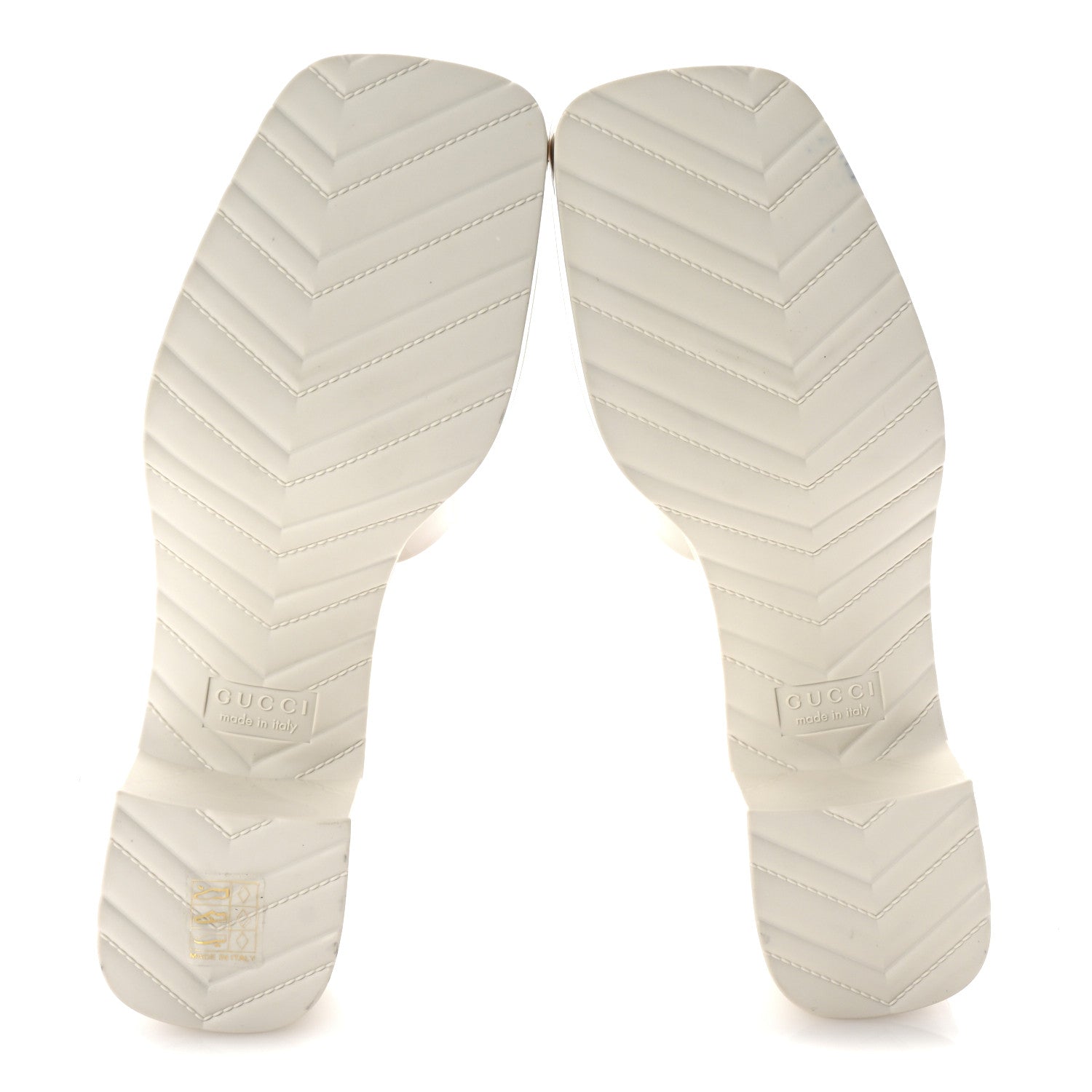 Gucci Rubber Gucci Logo Womens Platform 20/60mm Slide Sandals 39 Mystic White 6 of 10