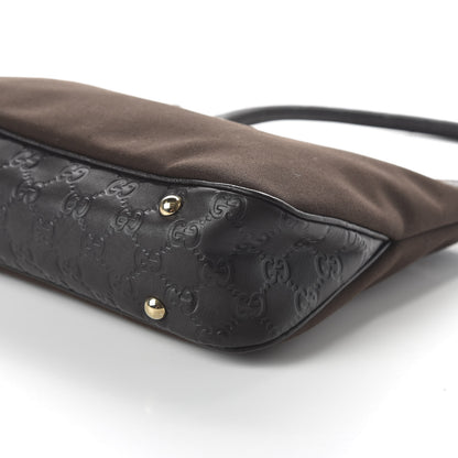 Gucci Guccissima Trim Canvas Hobo Dark Brown 7 of 10