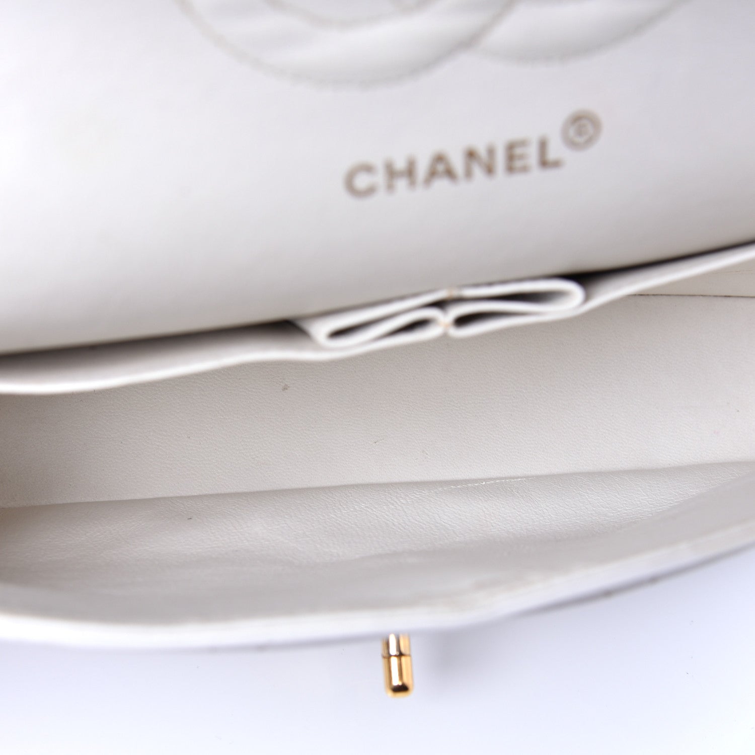 Chanel Lambskin Quilted Medium Double Flap White 5 of 14