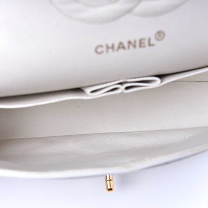 Chanel Lambskin Quilted Medium Double Flap White 5 of 14