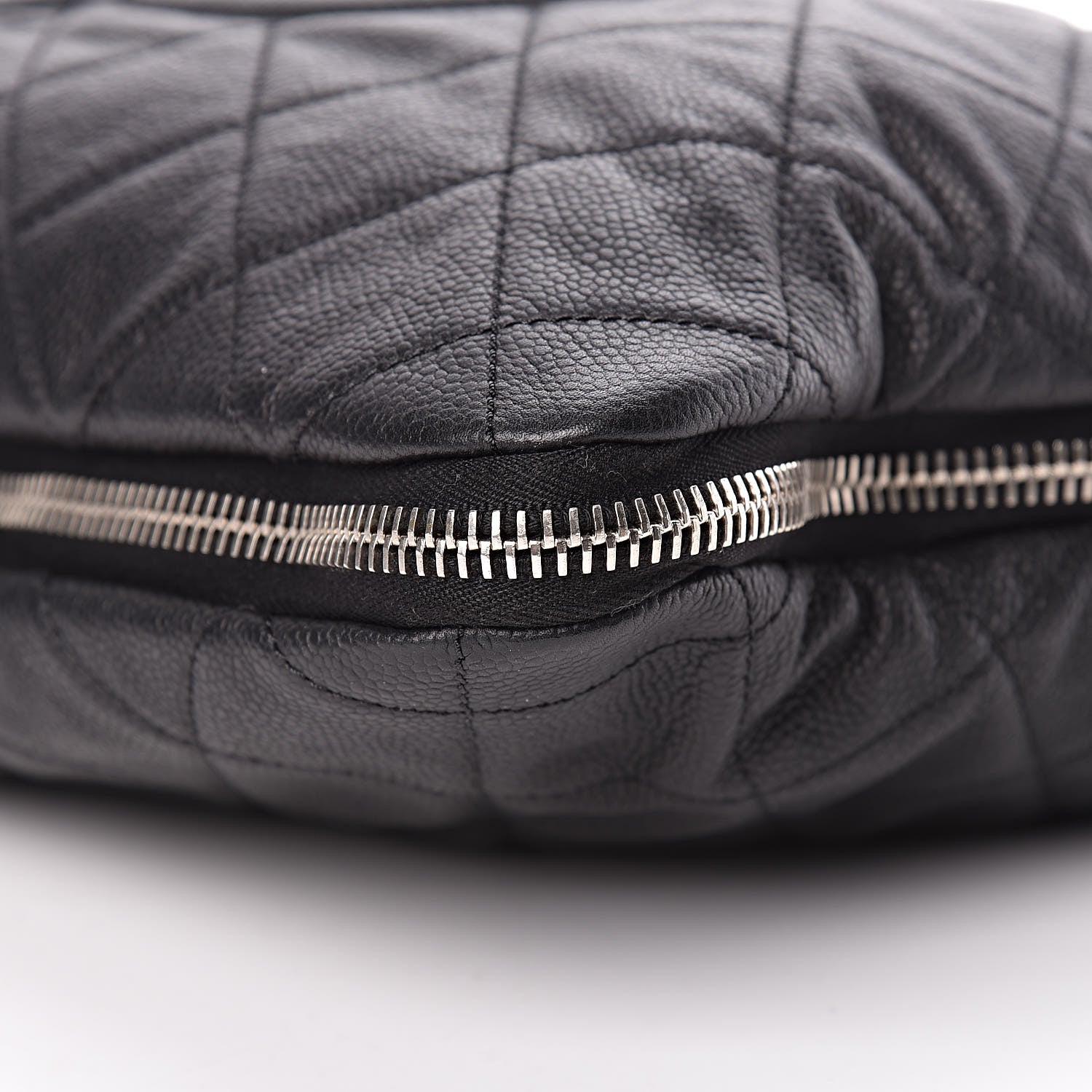 Chanel Caviar Quilted Expandable Zip Shoulder Bag Black 9 of 11