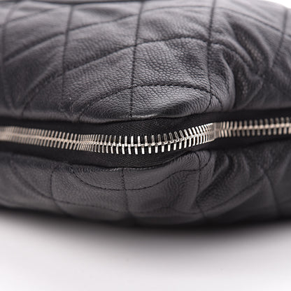 Chanel Caviar Quilted Expandable Zip Shoulder Bag Black 9 of 11