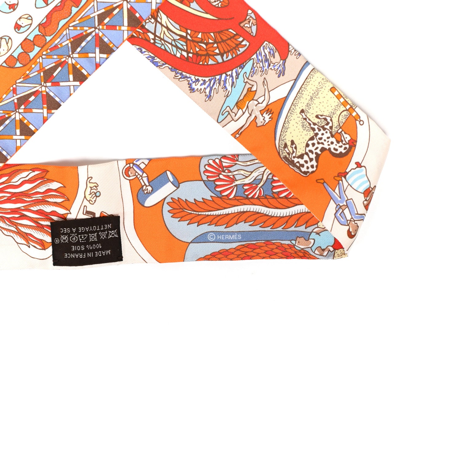 Hermes Silk Exposition Universelle Twilly Orange Ciel Brique 4 of 4