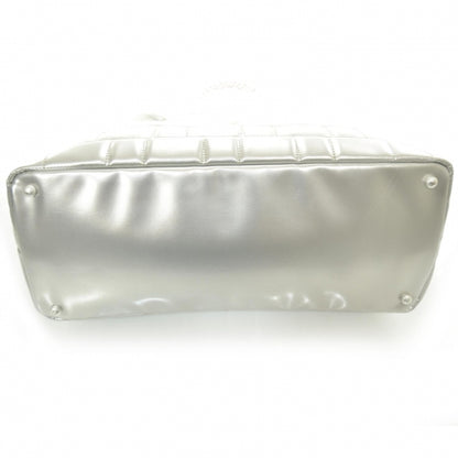 Chanel Vinyl Quilted Large Frozen Tote Silver 3 of 11