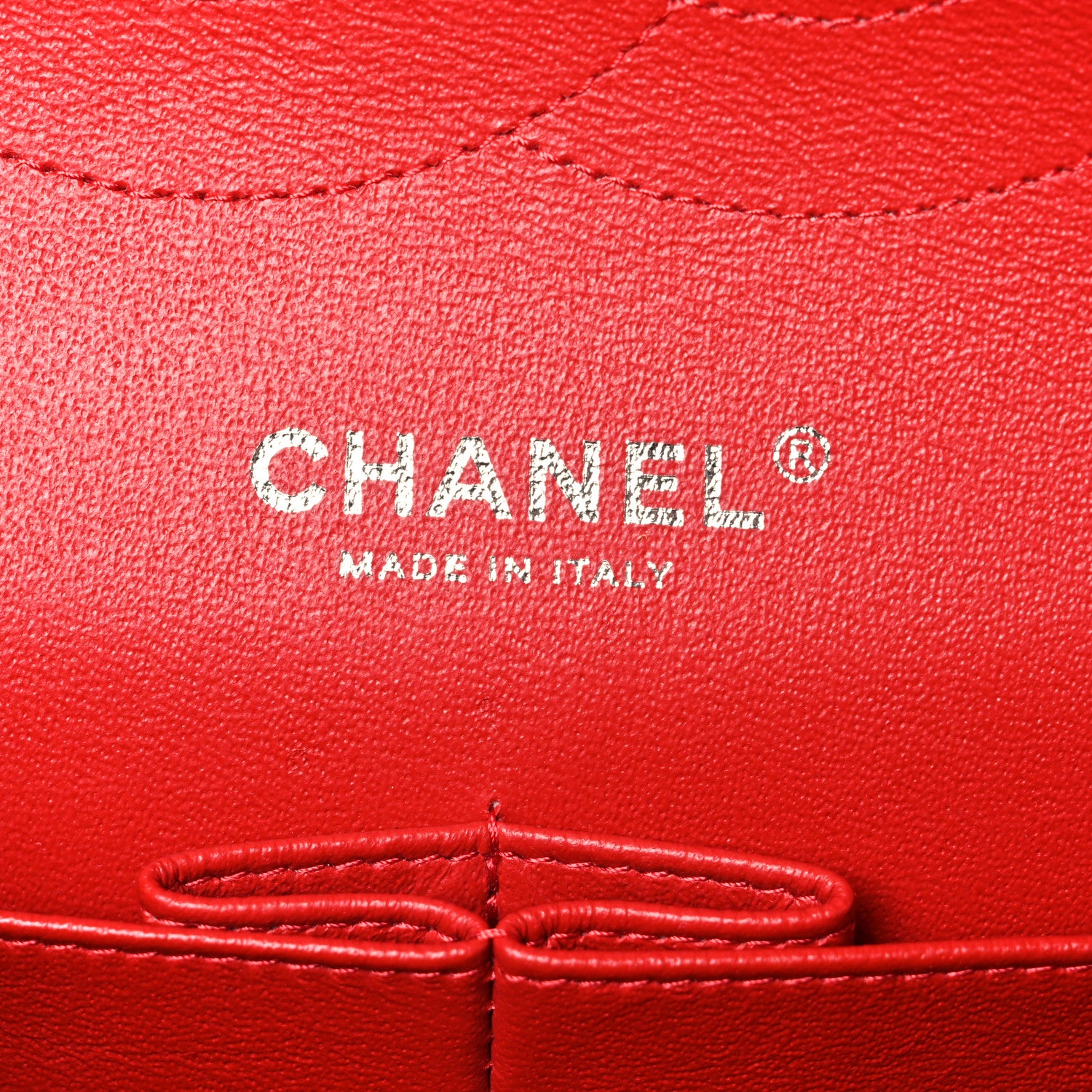 Chanel Lambskin Quilted Jumbo Double Flap Red 5 of 9