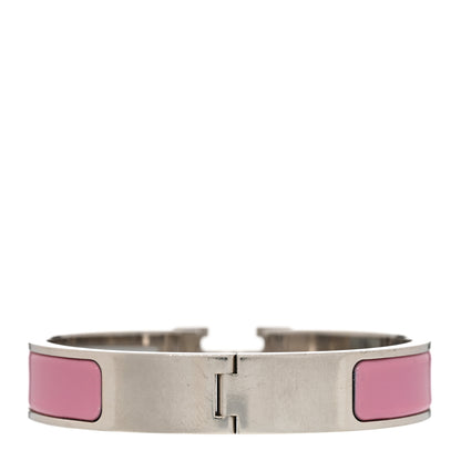 Hermes Enamel Narrow Clic Clac H Bracelet PM Rose Flamingo 3 of 6