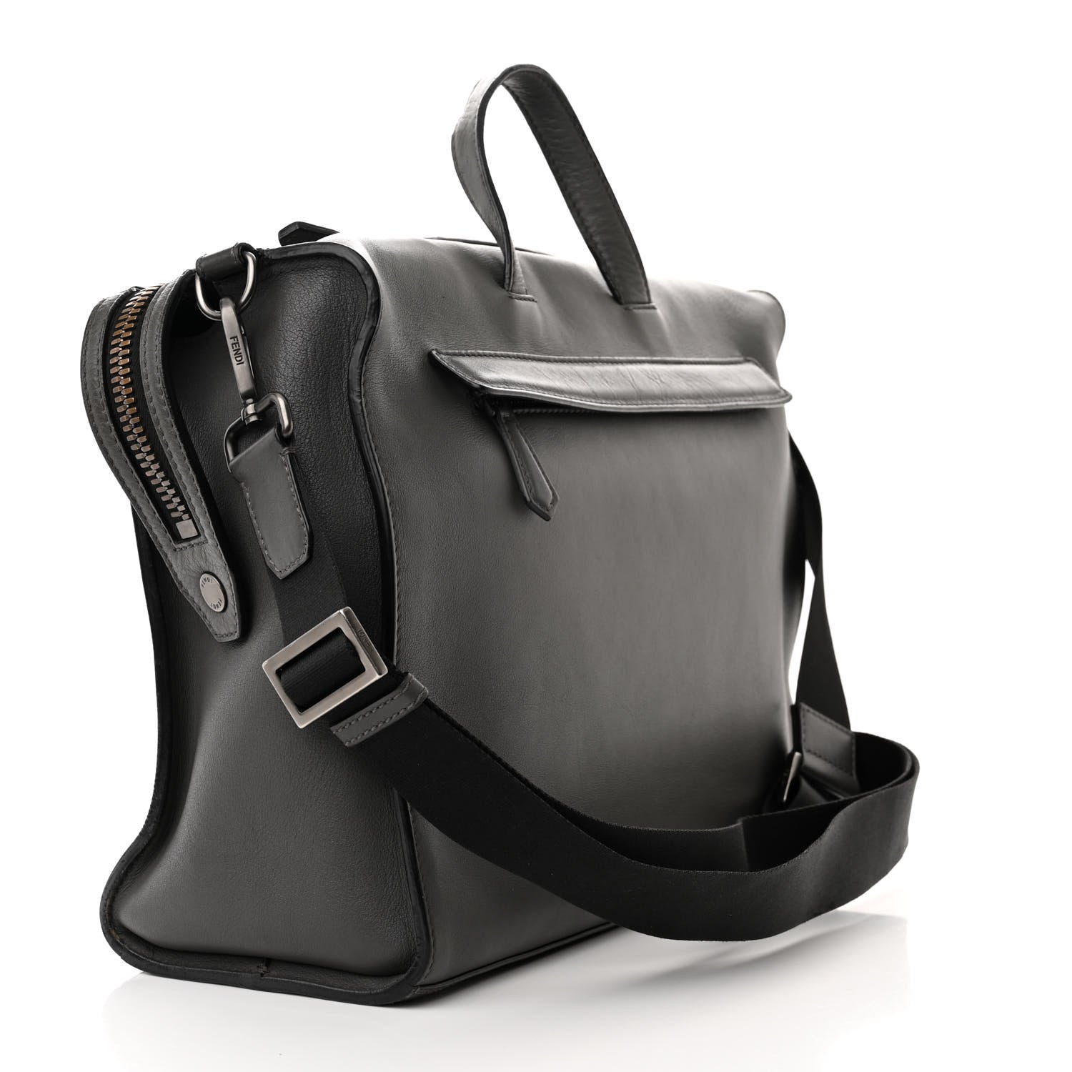 Fendi Vitello Dolce Lui Urban Briefcase Carbone 3 of 19