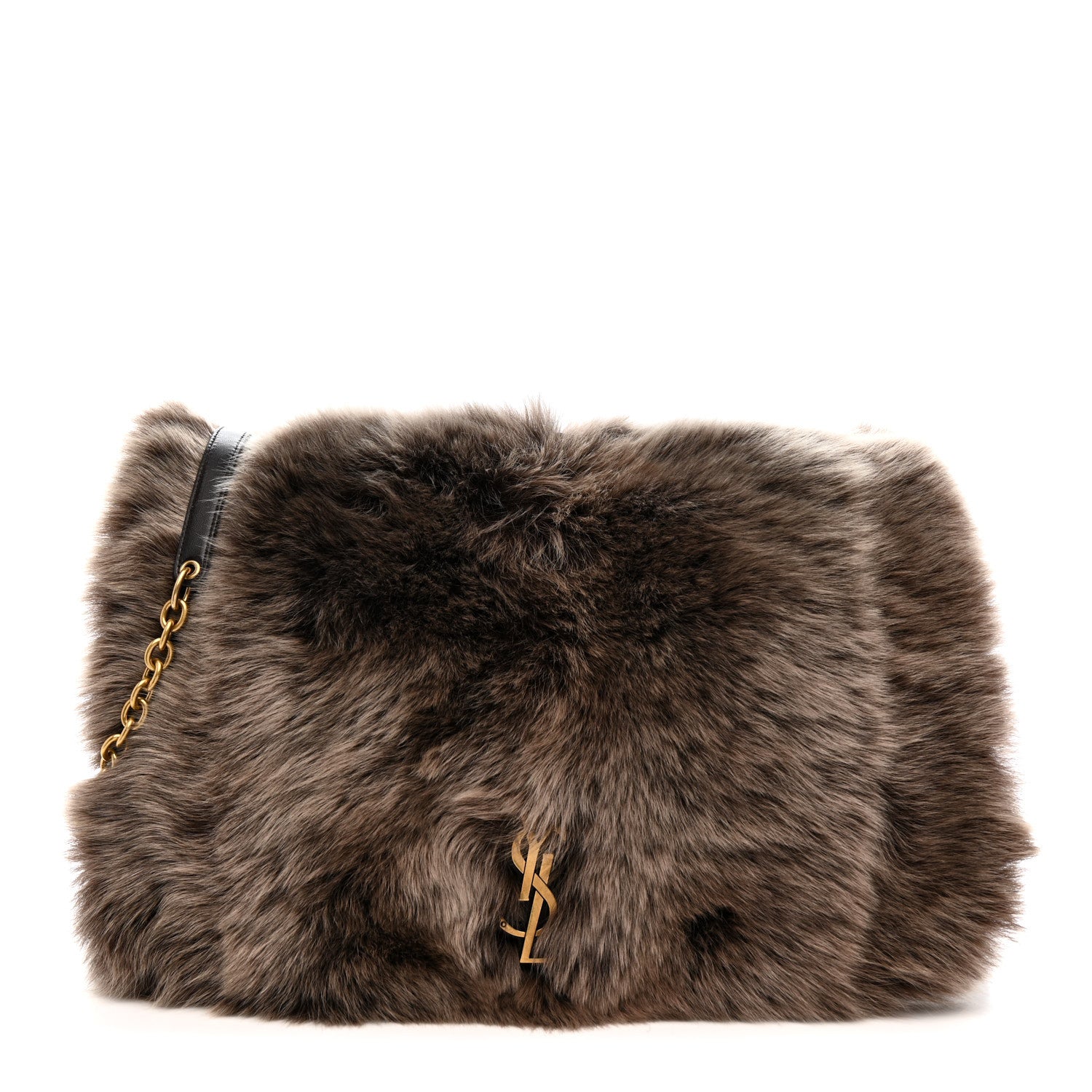 Saint Laurent Fur Shearling Giant Jamie Dark Brown 1 of 11