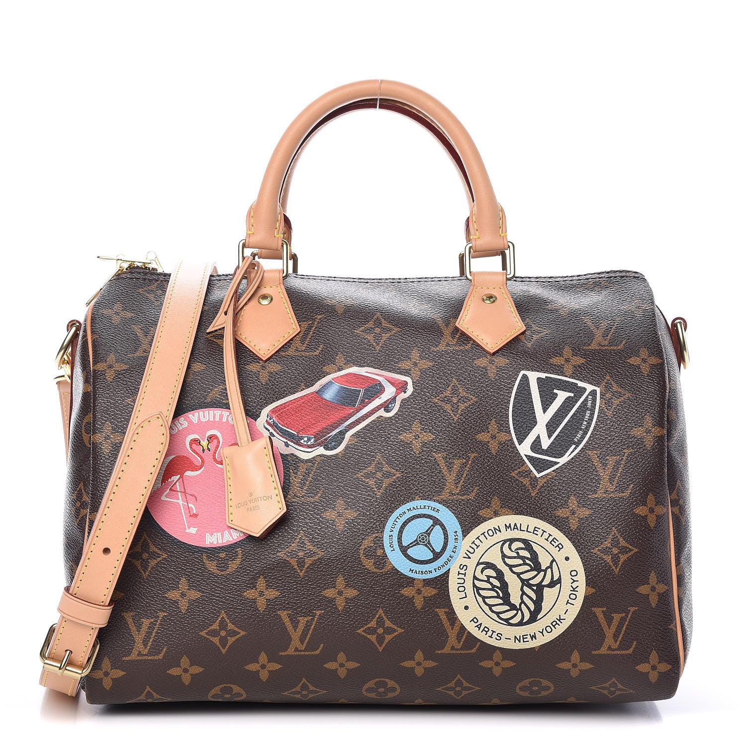 Louis Vuitton Monogram World Tour Speedy Bandouliere 30 1 of 9
