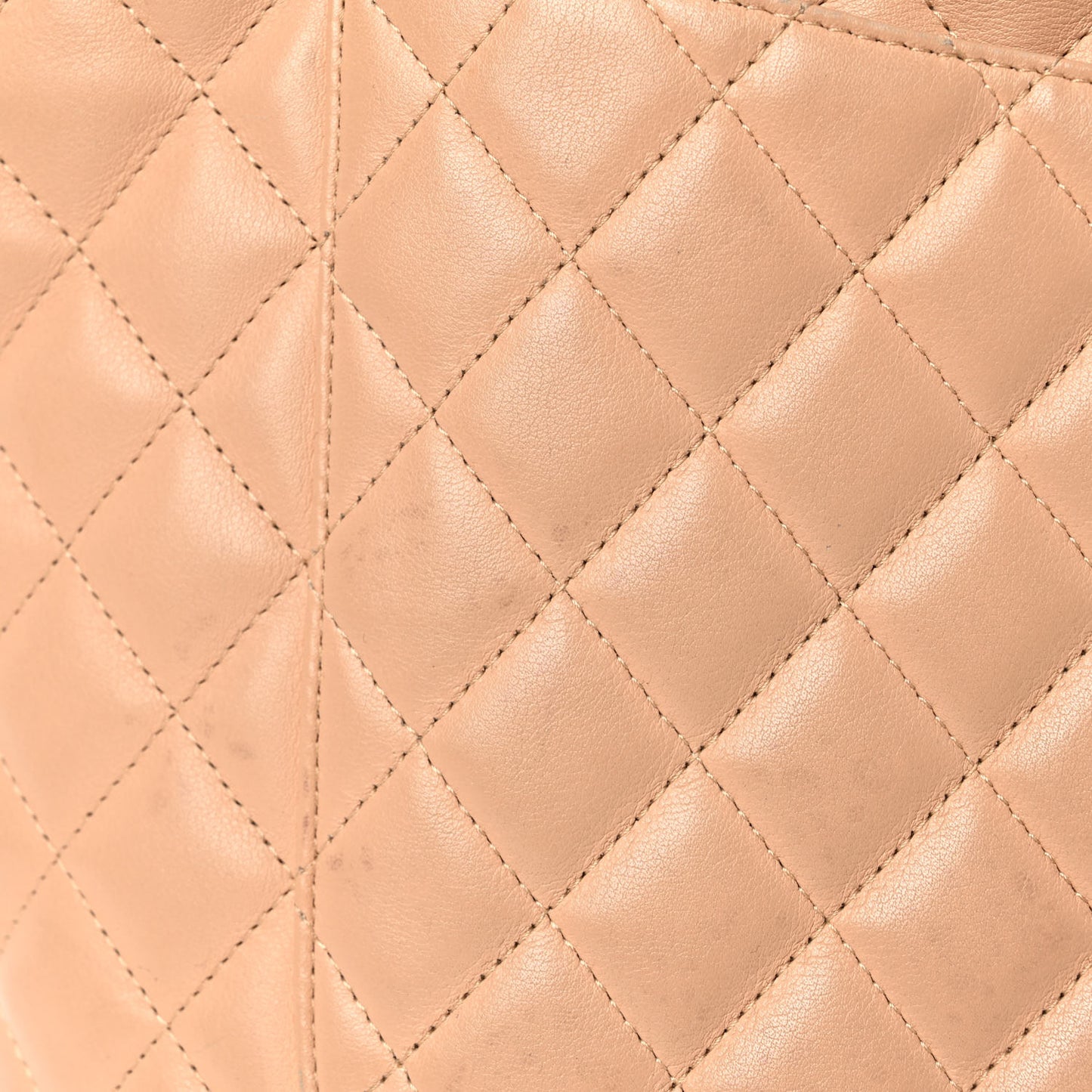 Calfskin Quilted Large Cambon Tote Beige Black