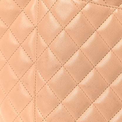 Chanel Calfskin Quilted Large Cambon Tote Beige Black 20 of 21