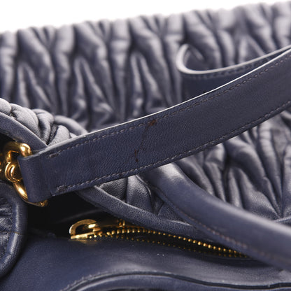 Miu Miu Nappa Matelasse Tote Bleuette 16 of 16