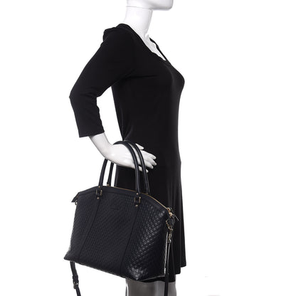 Gucci Soft Microguccissima Dome Satchel Navy 2 of 10