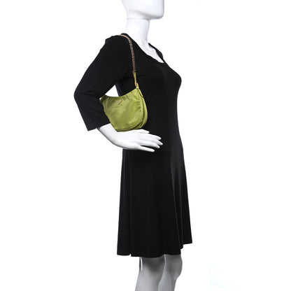 Prada Tessuto Nylon Light Chain Shoulder Bag Felce 2 of 12