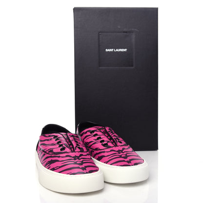 Saint Laurent Nappa Zebra Mens Venice Sneakers 42 Fuchsia Black 11 of 11