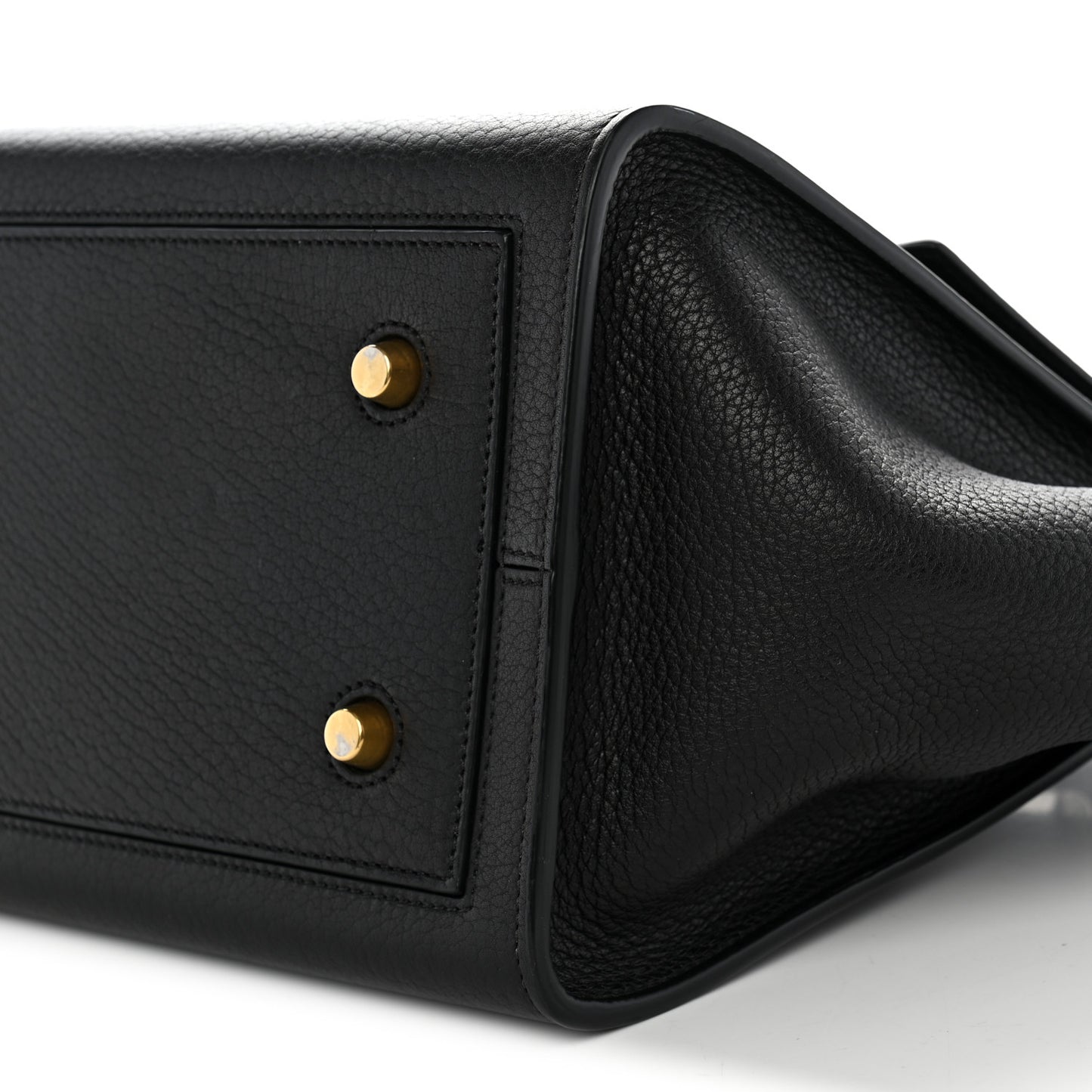 Crisped Calfskin Mini Tie Knot Tote Black