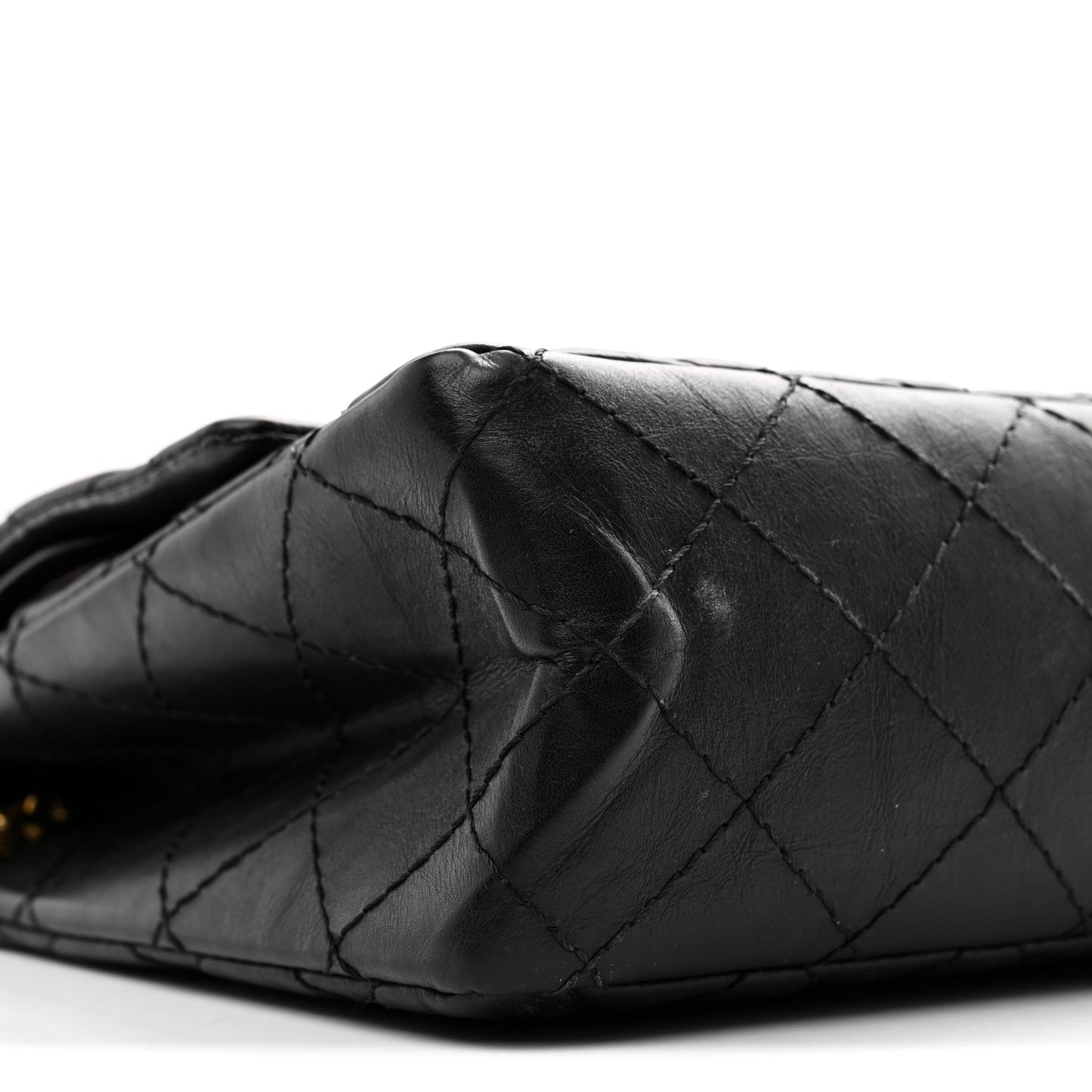 Aged Calfskin Quilted 2.55 Reissue 226 Flap Black