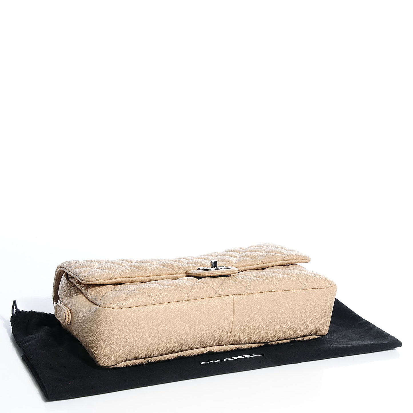 Caviar Jumbo Easy Flap Beige