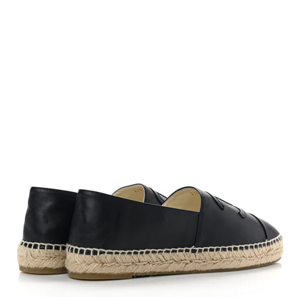 Chanel Lambskin CC Espadrilles 39 Black 3 of 11